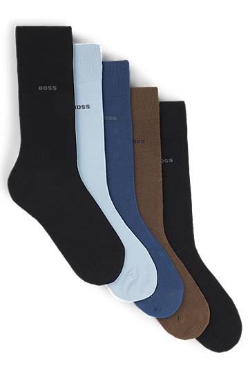 Чорапи BOSS Five-Pack of Cotton-Blend Regular-Length Socks Многоцветен | 50503575, 0