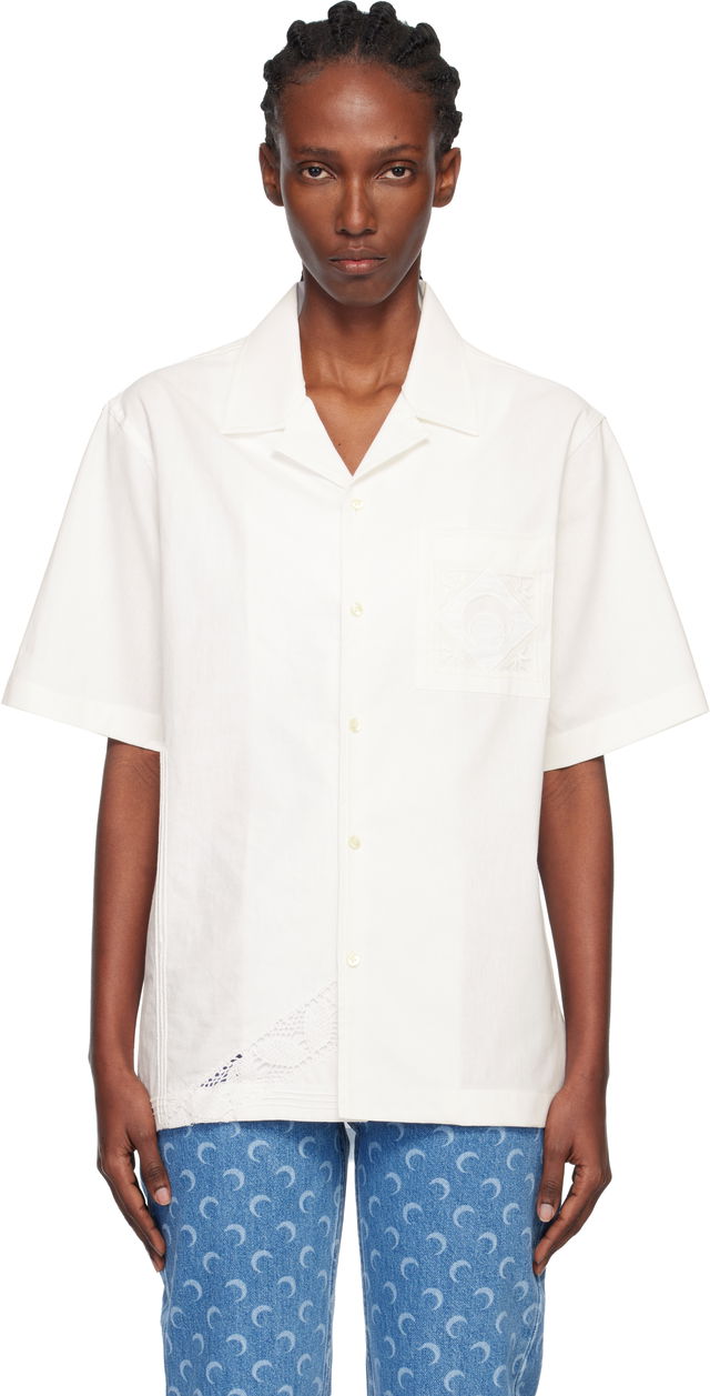 Regenerated Household Linen Short Sleeve Bowling Shirt
