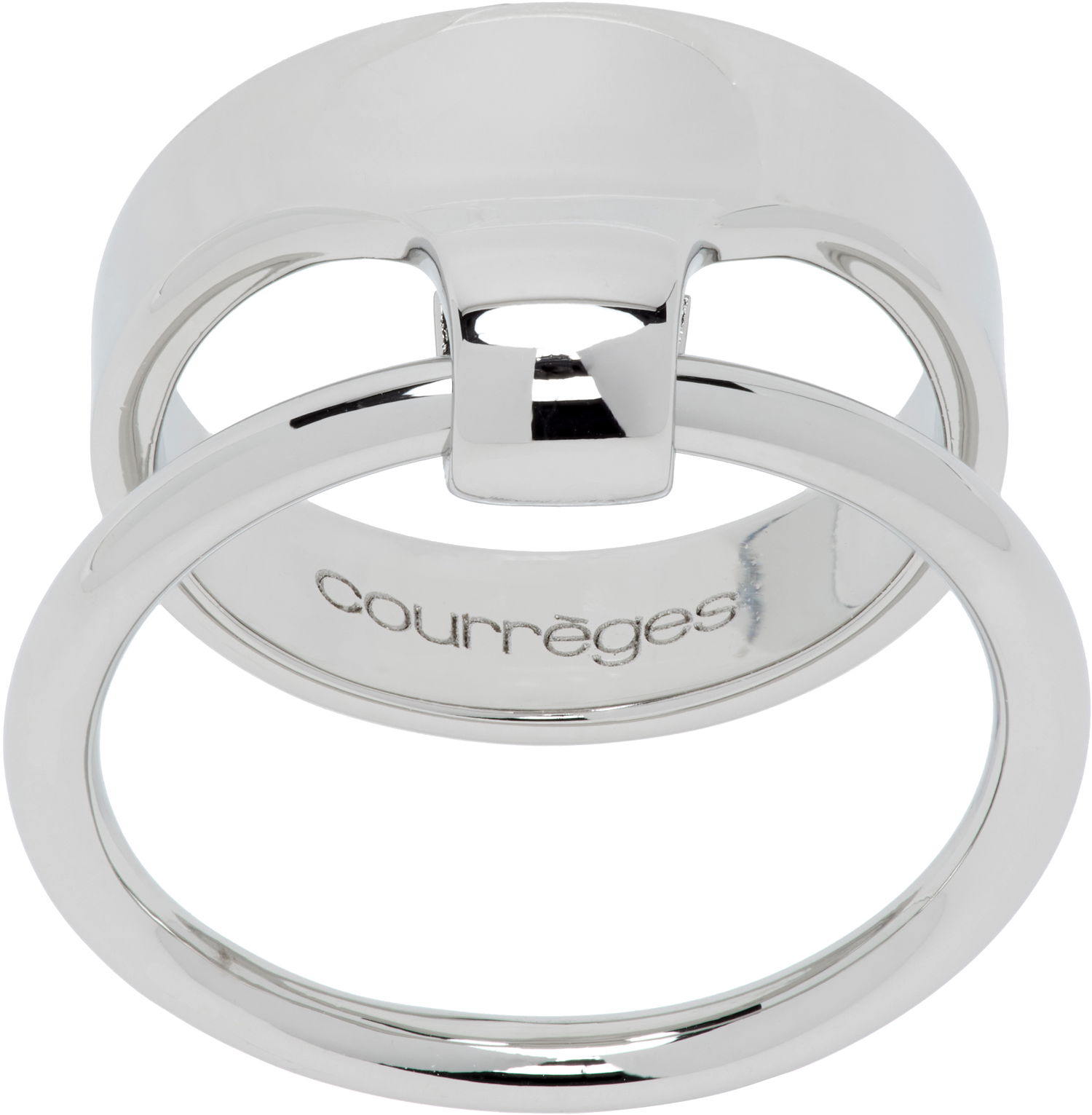 Пръстен Courrèges Polished Double Band Ring Металик | 324ABG025LA0001, 0