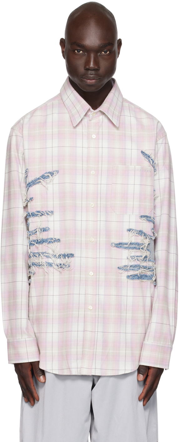 Риза Y/PROJECT Whisker Long Sleeve Shirt Розово | SHIRT72-S25