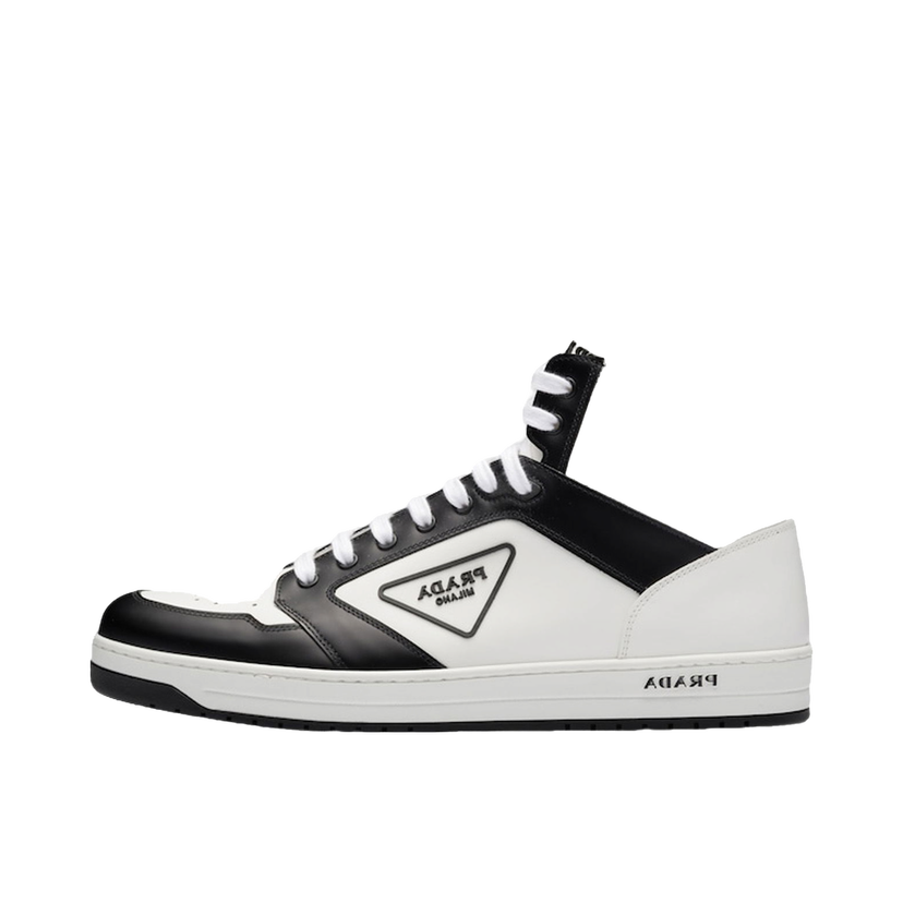 Кецове и обувки Prada District High 'White Black White Leather' Бяло | 2TE182_3LJ6_F0964
