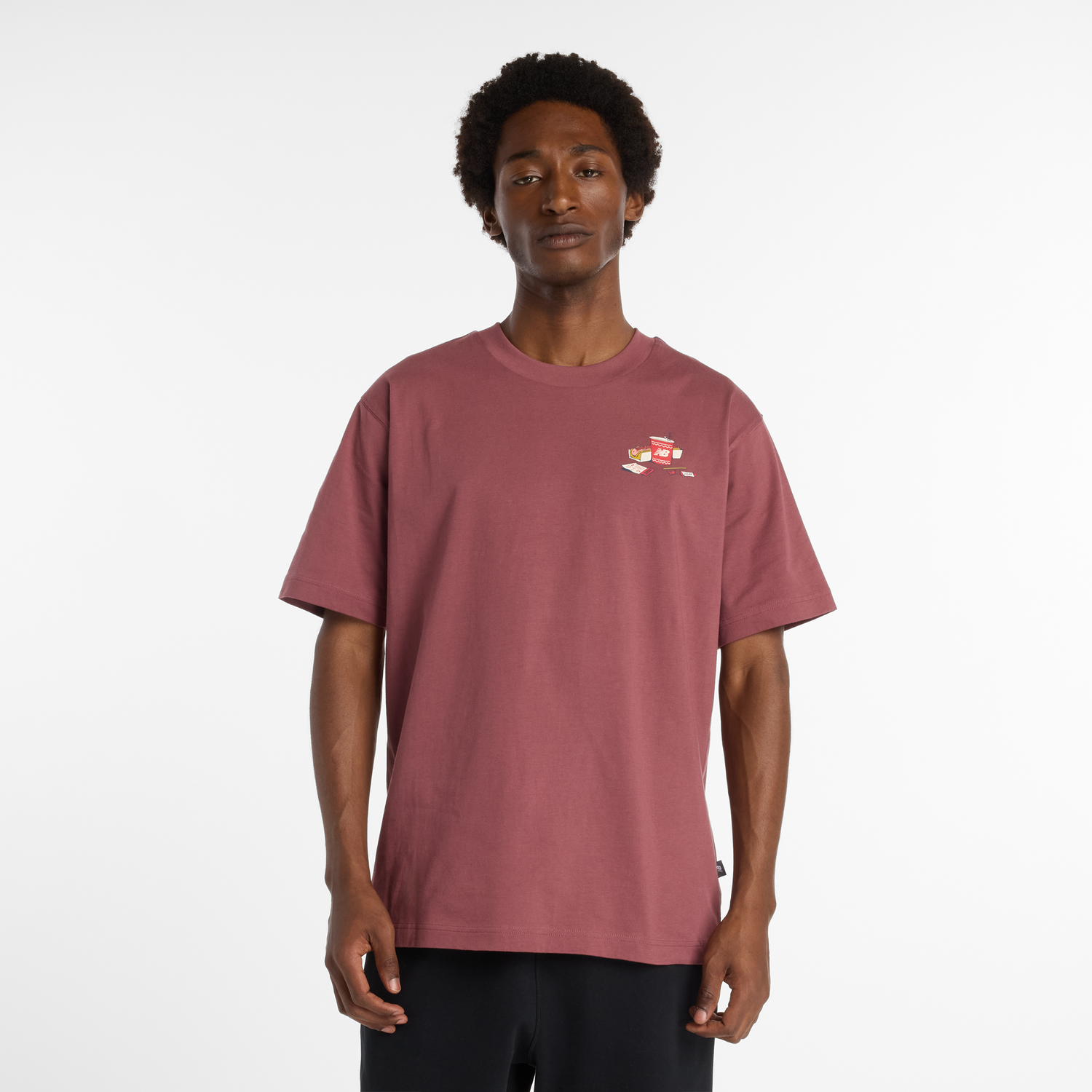 Тениска New Balance Spectator Graphic T-Shirt Бургунди | MT53931-WAD, 1