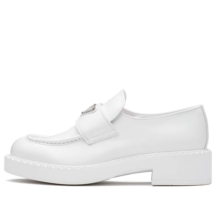 Кецове и обувки Prada Prada Patent Leather Loafers Бяло | 1D246M_ULS_F0009_F_B050