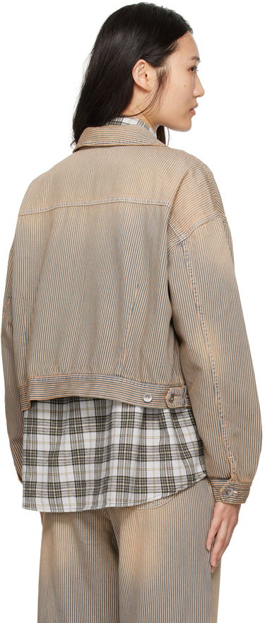 Яке YMC Burnside Cropped Denim Jacket Бежово | Q5WAH, 2