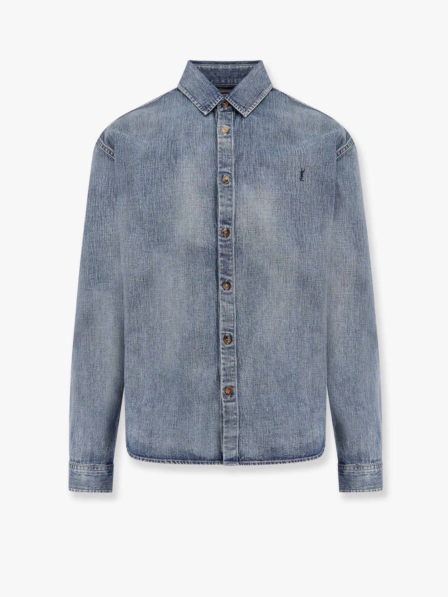 Риза Saint Laurent Saint Laurent Denim Shirt Синьо | 823437Y14MJ4248, 0
