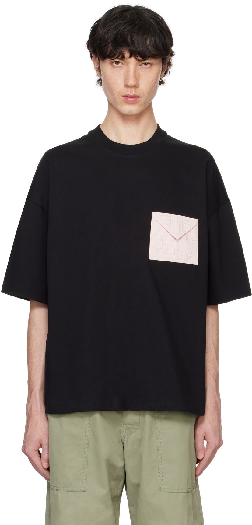 Тениска Bottega Veneta Pima Cotton Jersey Oversized T-shirt Черно | 804276 V4N50 1000