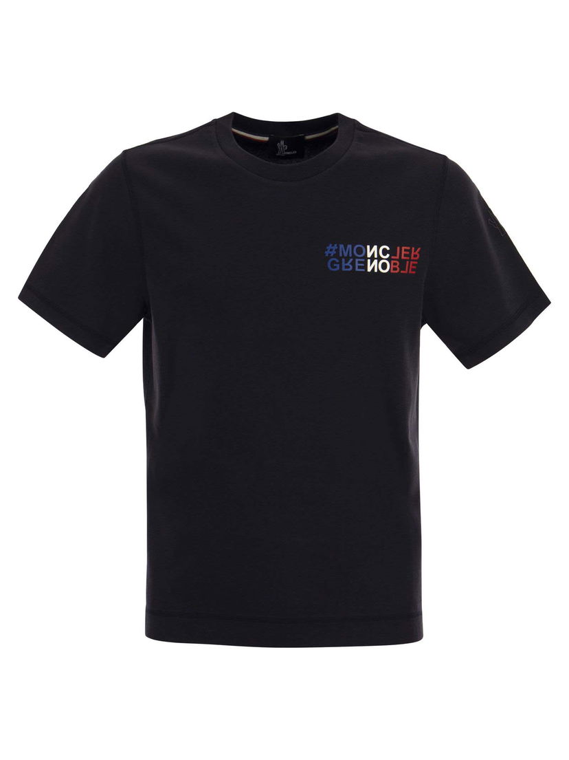 Тениска Moncler Grenoble Logo T-Shirt Тъмно синьо | i20978c0000383927 773