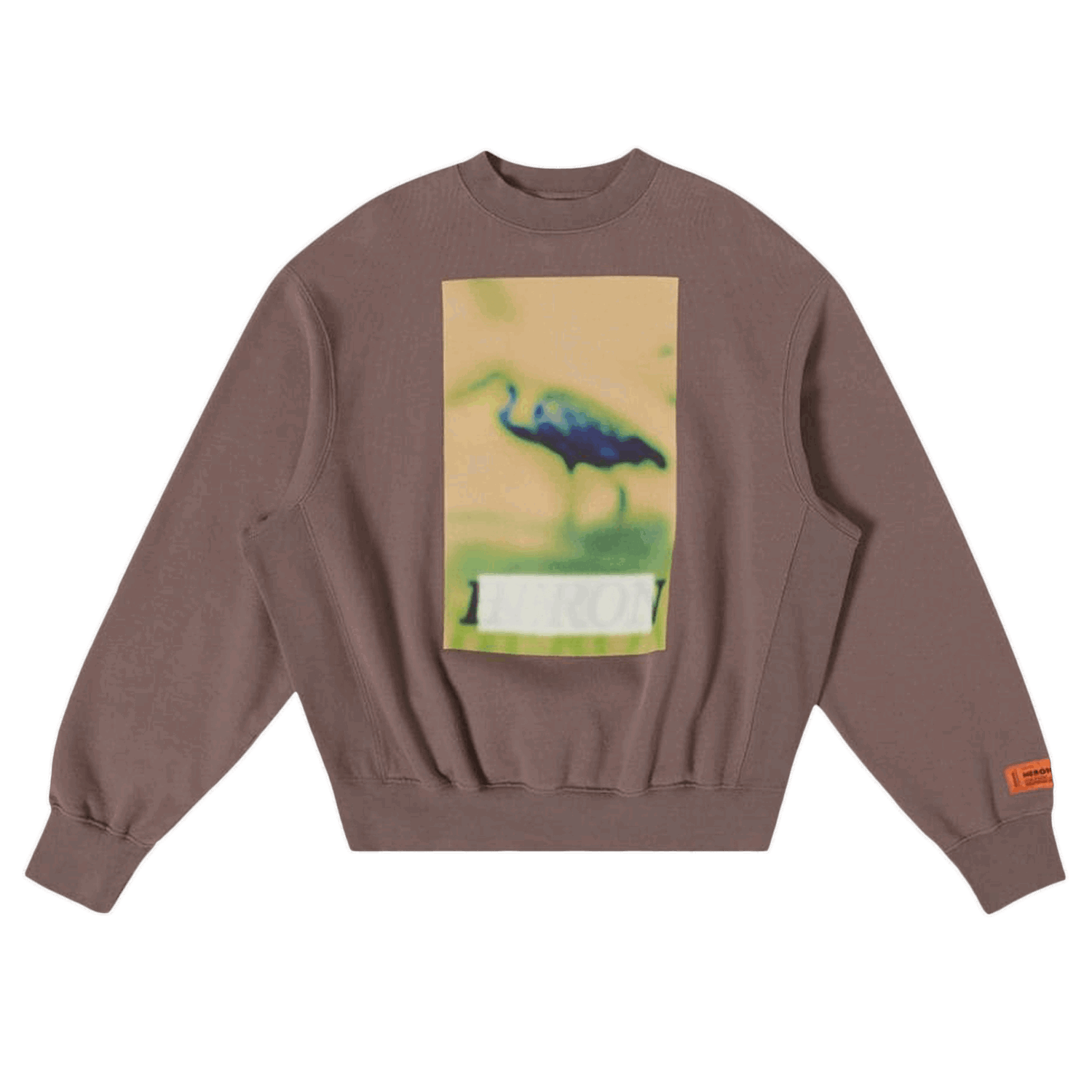 Суитчър HERON PRESTON Censored Print Crewneck Сиво | HMBA020F22JER0030919, 0
