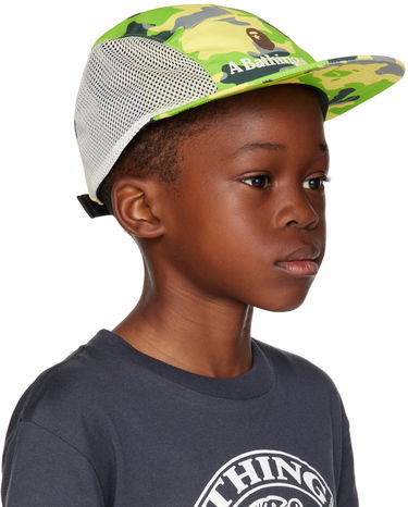 Шапка с козирка BAPE A Bathing Ape Kids Woodland Camo Jet Cap Зелено | 001CPJ303002K, 1