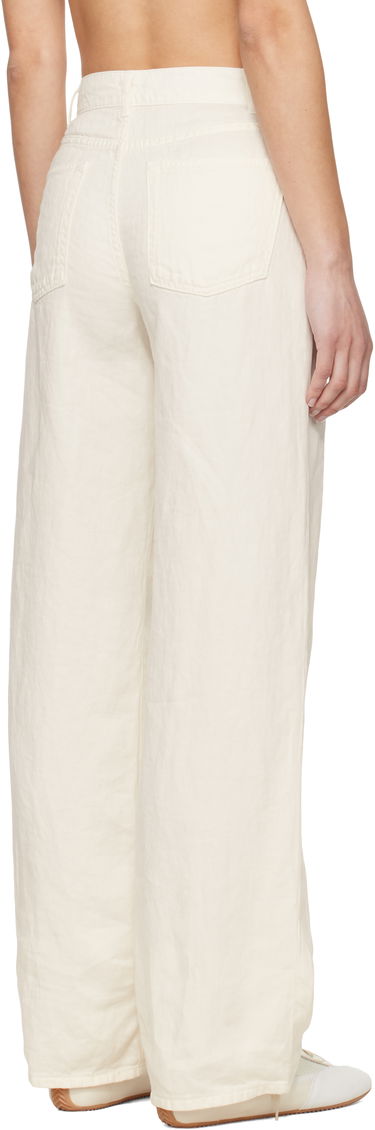 Панталони The Row The Row Eglitta Wide-Leg Jeans Бяло | 6525-W3654, 2