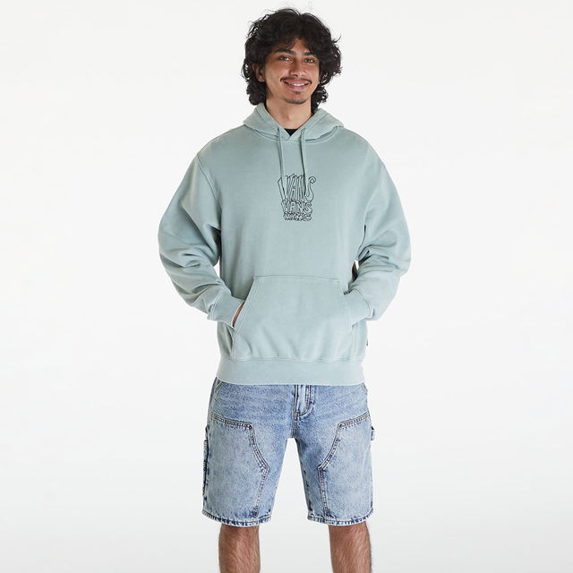 Crash Stack Loose Pullover Hoodie Green