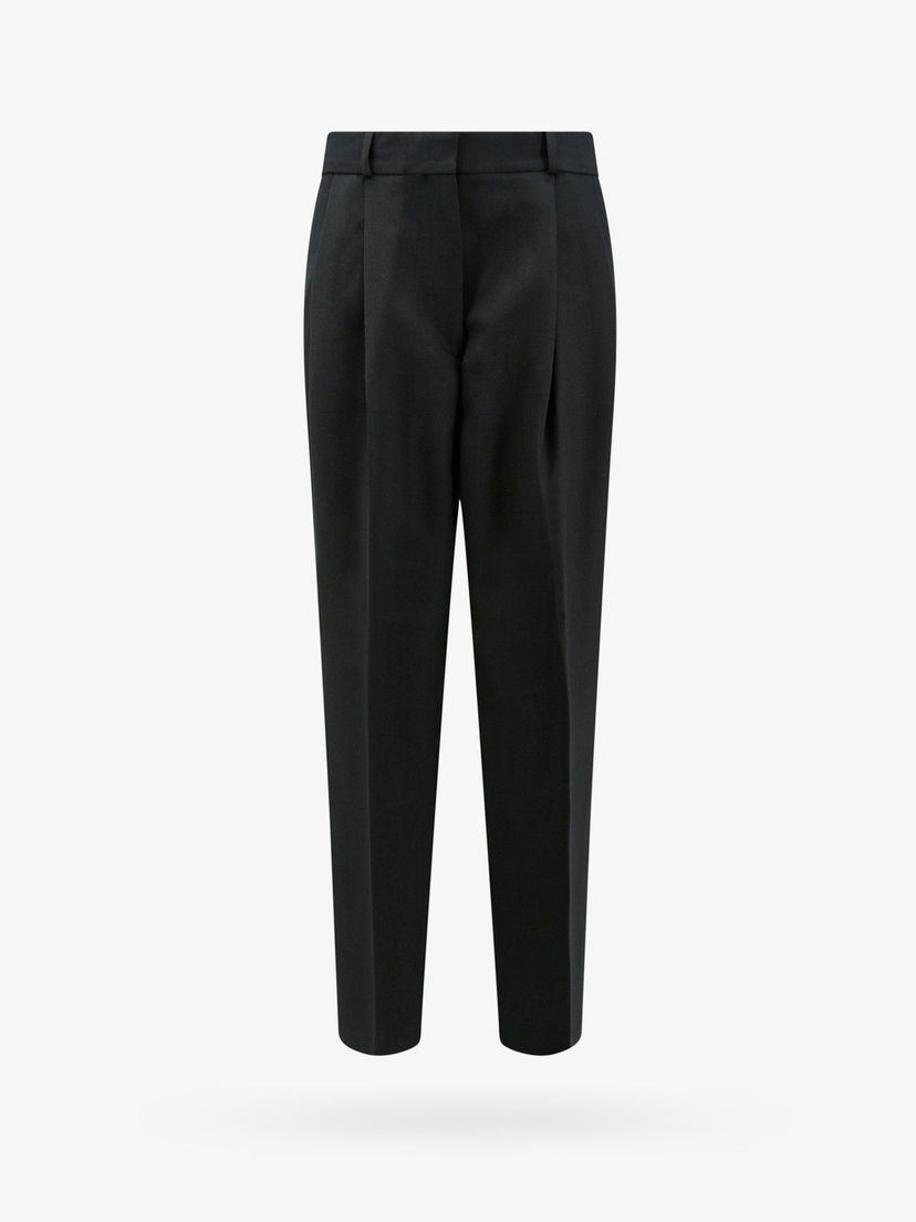 Панталони TOTEME Pleated Straight-Leg Trousers Черно | 234WRTWBM109FB0026001