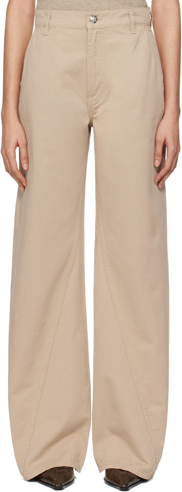 Панталони Anine Bing ANINE BING Briley Wide Leg Trousers Бежово | A-03-1149-OMA10, 0