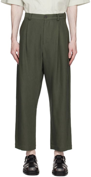 Панталони Studio Nicholson Studio Nicholson Tuck Trousers Зелено | TUCK SNM-787, 0