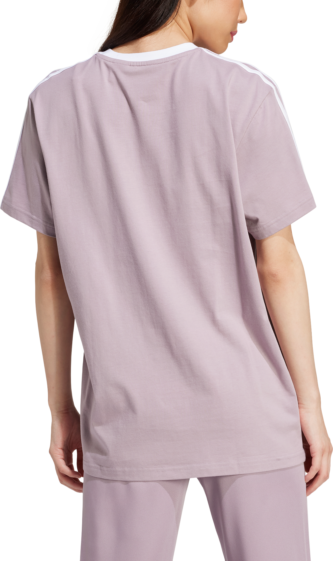Тениска adidas Originals 3-Stripes Boyfriend T-Shirt Лилаво | is1562, 1