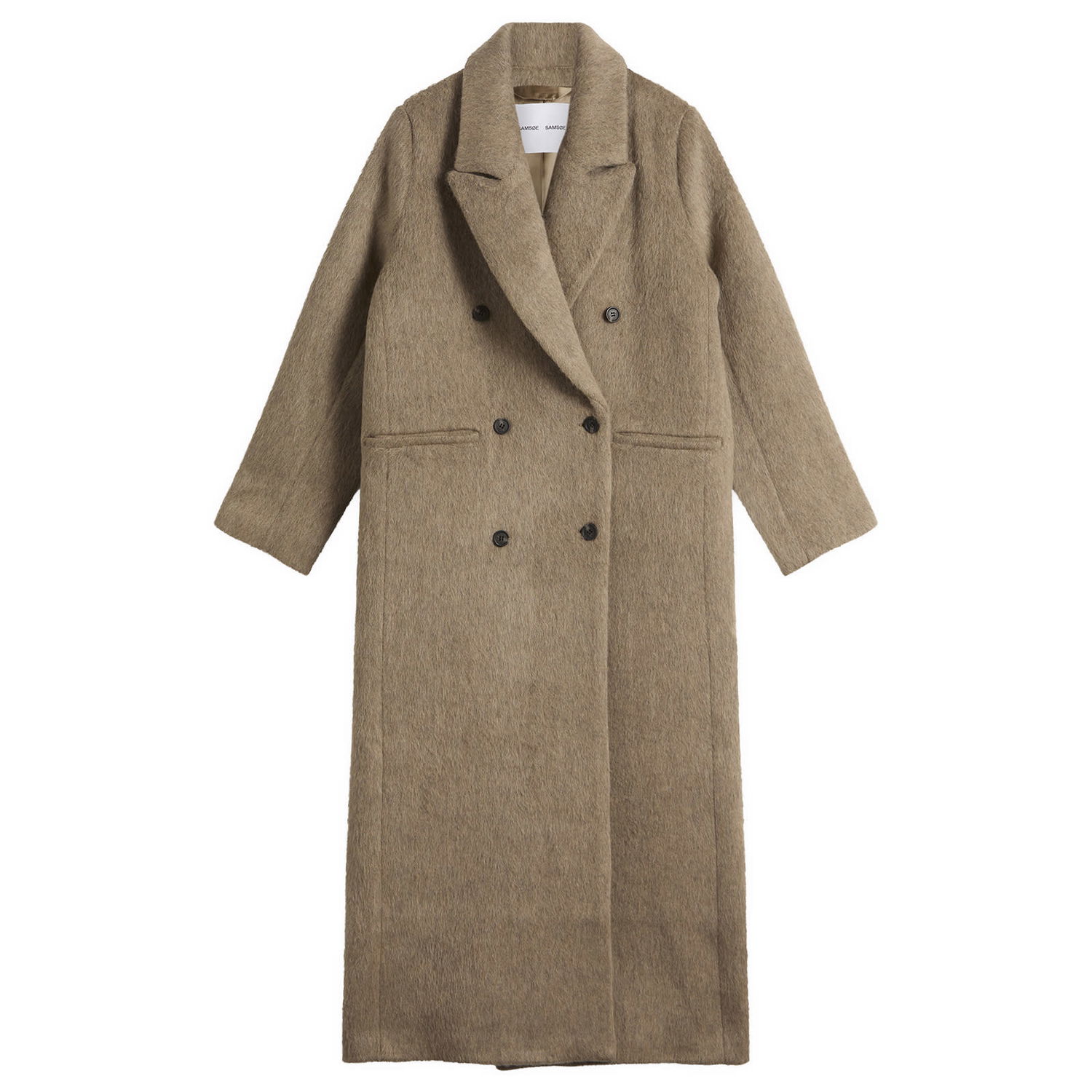 Палта Samsoe Samsoe Sajilla Hairy Wool Double-breasted Coat Бежово | F25400029-CLR002394, 0