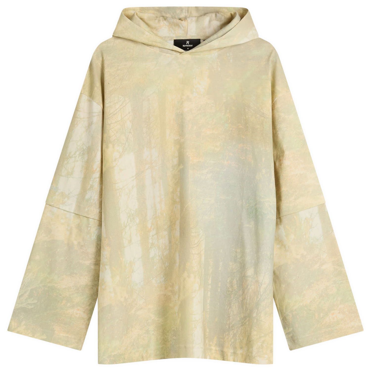 Суитчър Represent Clo Represent Hideaway Forest Print Hooded T-Shirt Жълто | MLW41321-52, 1