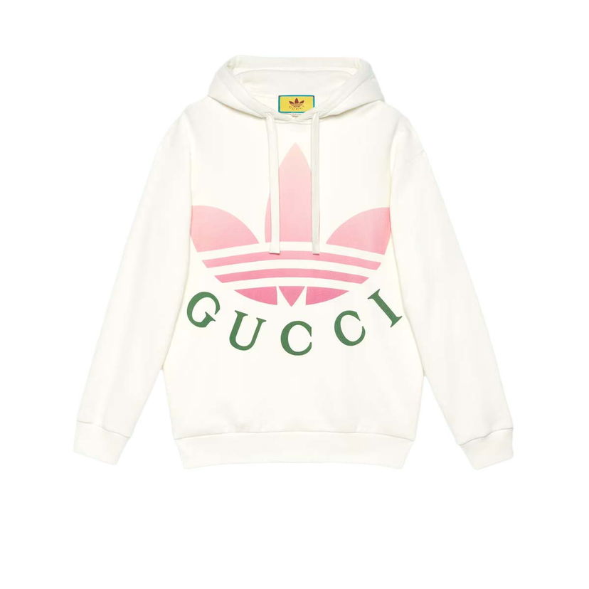 Суитчър Gucci adidas xJersey Hooded Sweatshirt White Бяло | 717427 XJE2C 9258