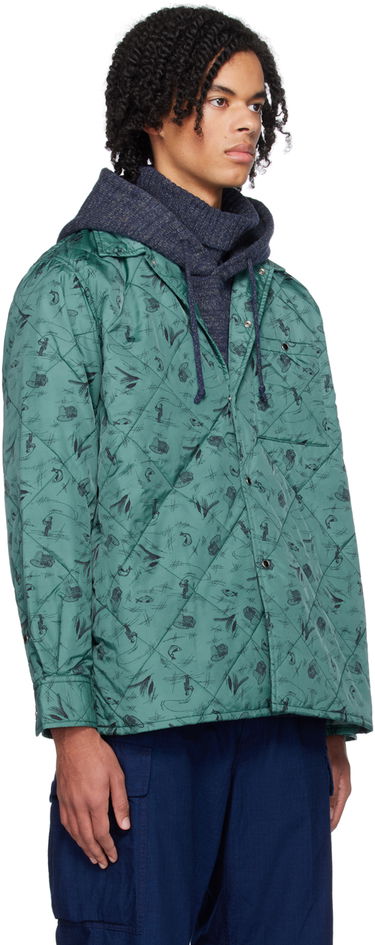 Яке BEAMS BEAMS PLUS Quilted Fishing Print Jacket Зелено | 38180380139, 1