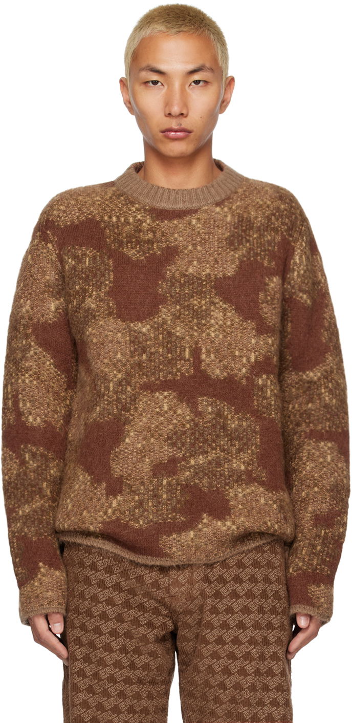 Пуловер ERL Jacquard Sweater Кафяво | ERL05N033, 0