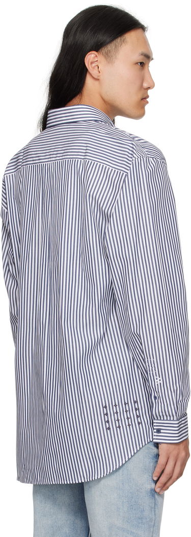 Риза Ksubi Ksubi KSignature Long Sleeve Shirt Синьо | MFA25SH020, 2