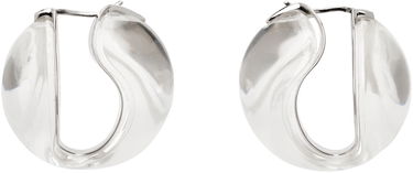 Обеци Coperni Coperni Silver & Transparent Logo Hoop Earrings Металик | COPBI04J1007, 0