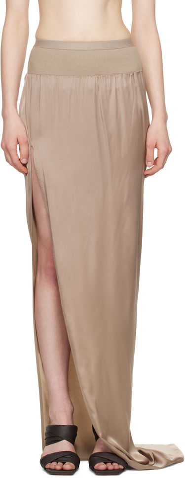 Пола Rick Owens Rick Owens Hollywood Slit Maxi Skirt Бежово | RP01E7333 SCH, 0