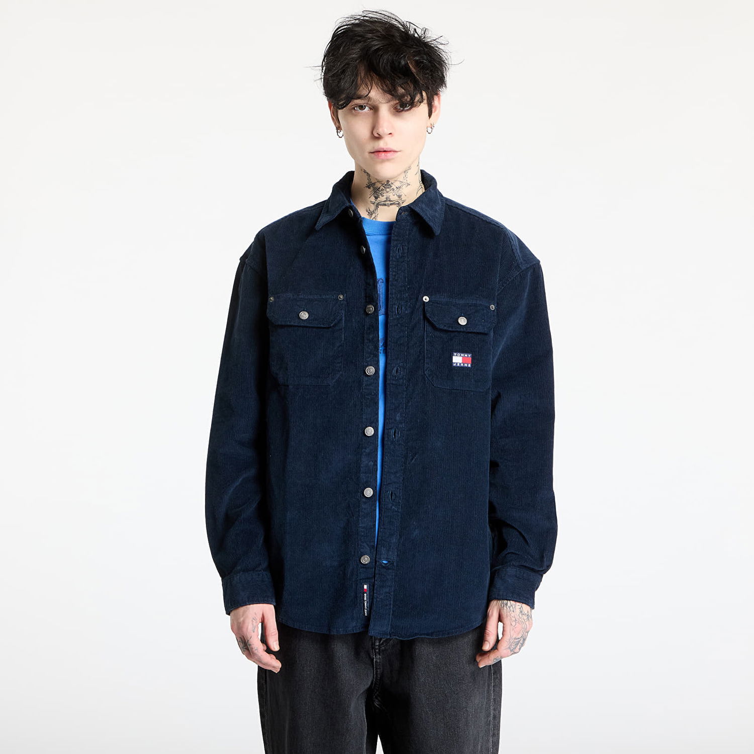 Риза Tommy Hilfiger Tommy Jeans Relaxed Cord Shirt Тъмно синьо | DM0DM20671 C1G, 0