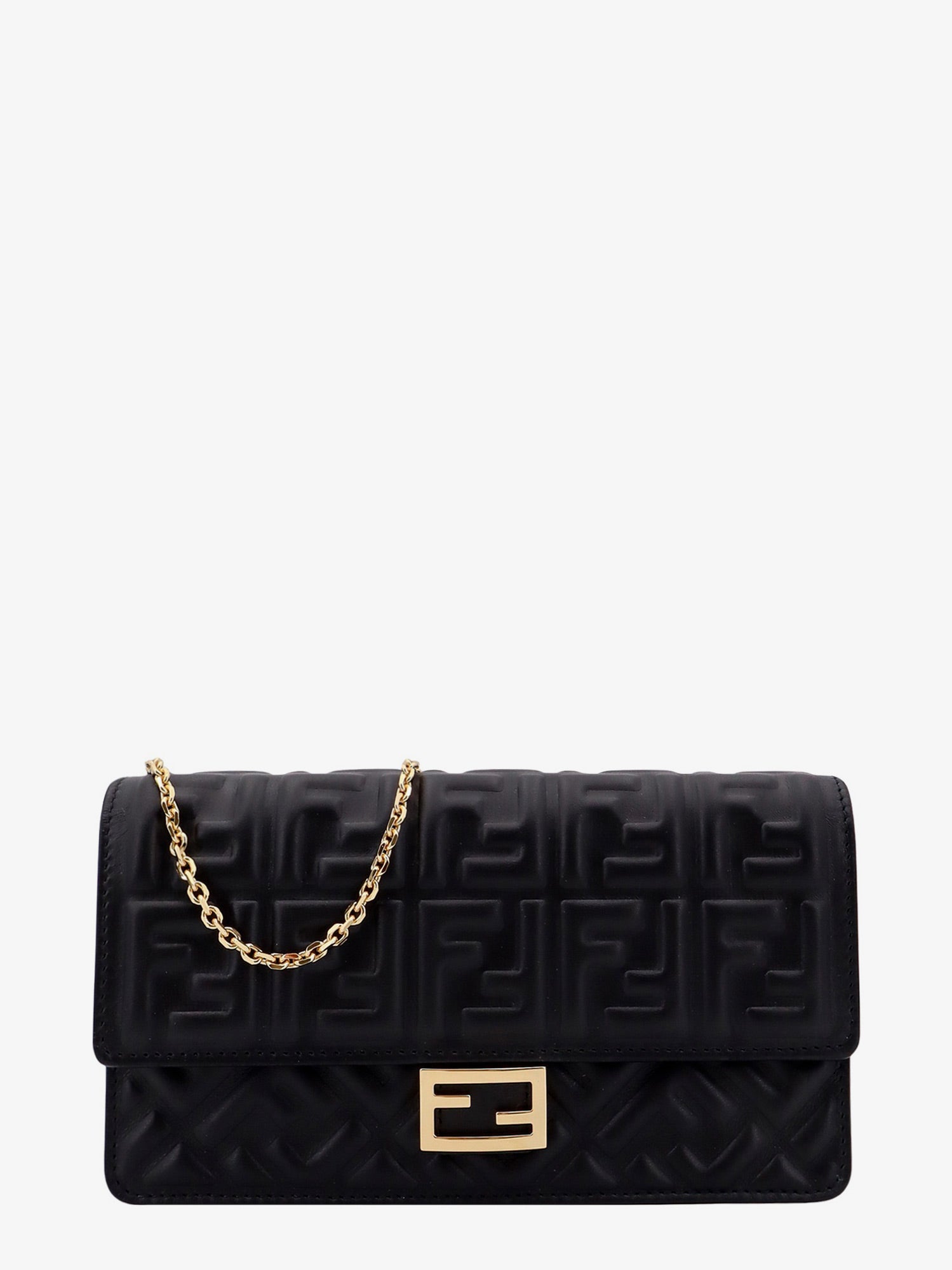 Дамска чанта FENDI Fendi Baguette Wallet on Chain Черно | 8M0498AAJDF0KUR, 0