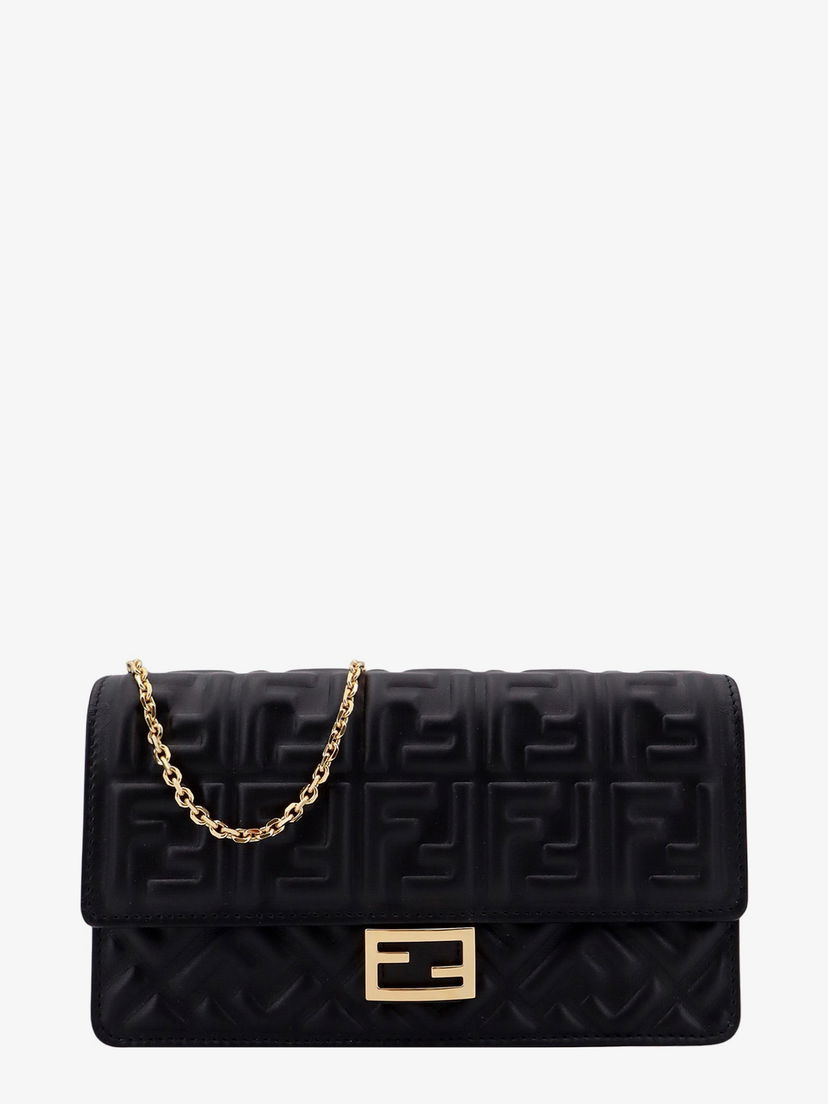 Дамска чанта FENDI Fendi Baguette Wallet on Chain Черно | 8M0498AAJDF0KUR