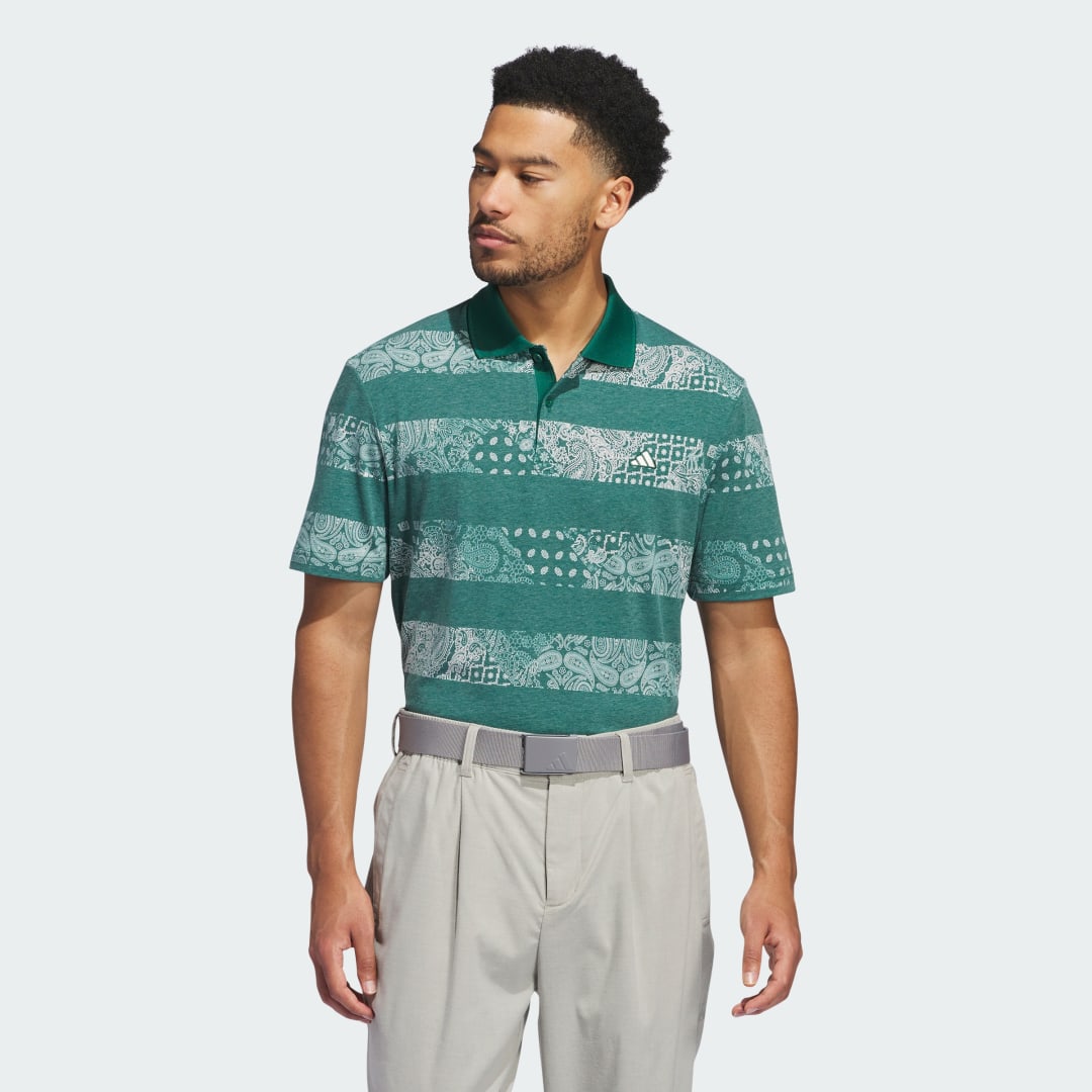 Поло тениска adidas Performance Printed Golf Polo Shirt Зелено | IT2365, 0