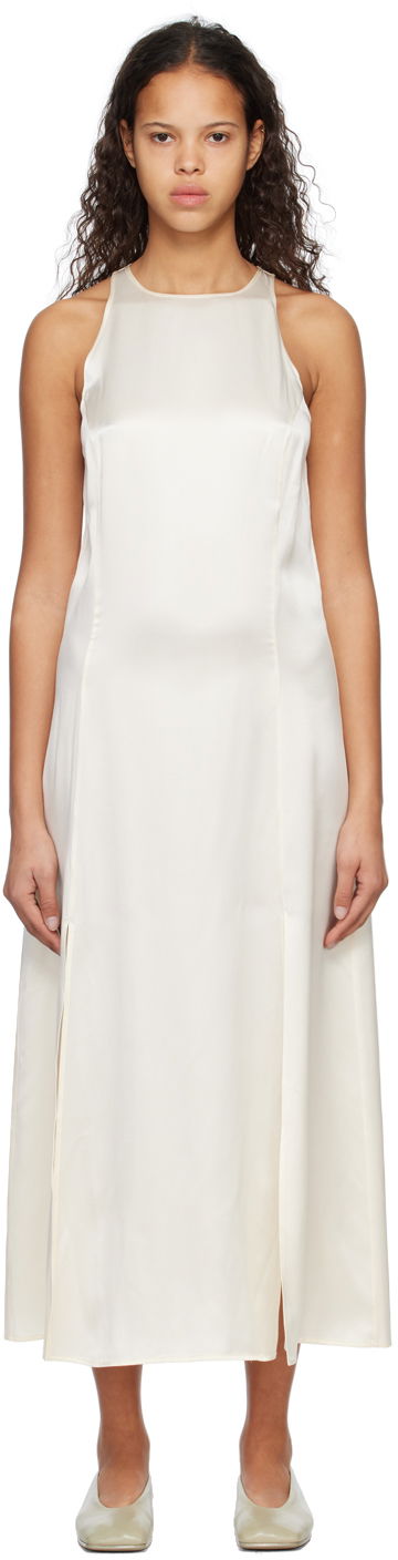Pокля Loulou de Saison Loulou de Saison Mina Midi Dress Бяло | MINA, 0