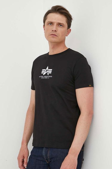 Тениска Alpha Industries Tee Черно | 118533.03, 0