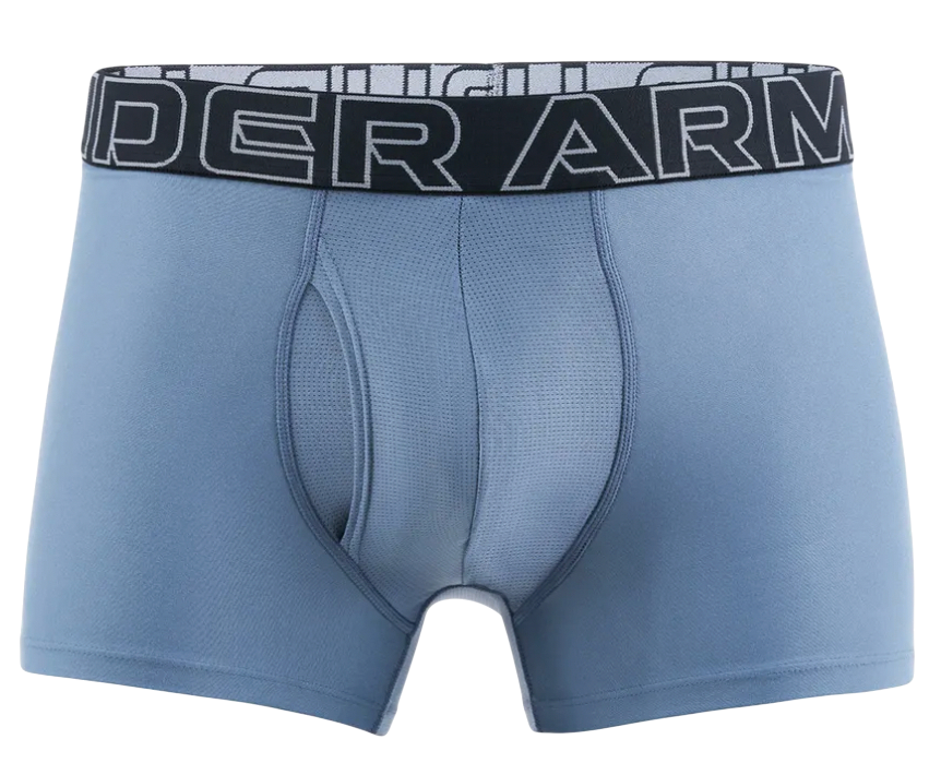 Боксерки Under Armour Performance Tech Printed Boxer Briefs 3-Pack 3-inch Синьо | 1383883-400, 1
