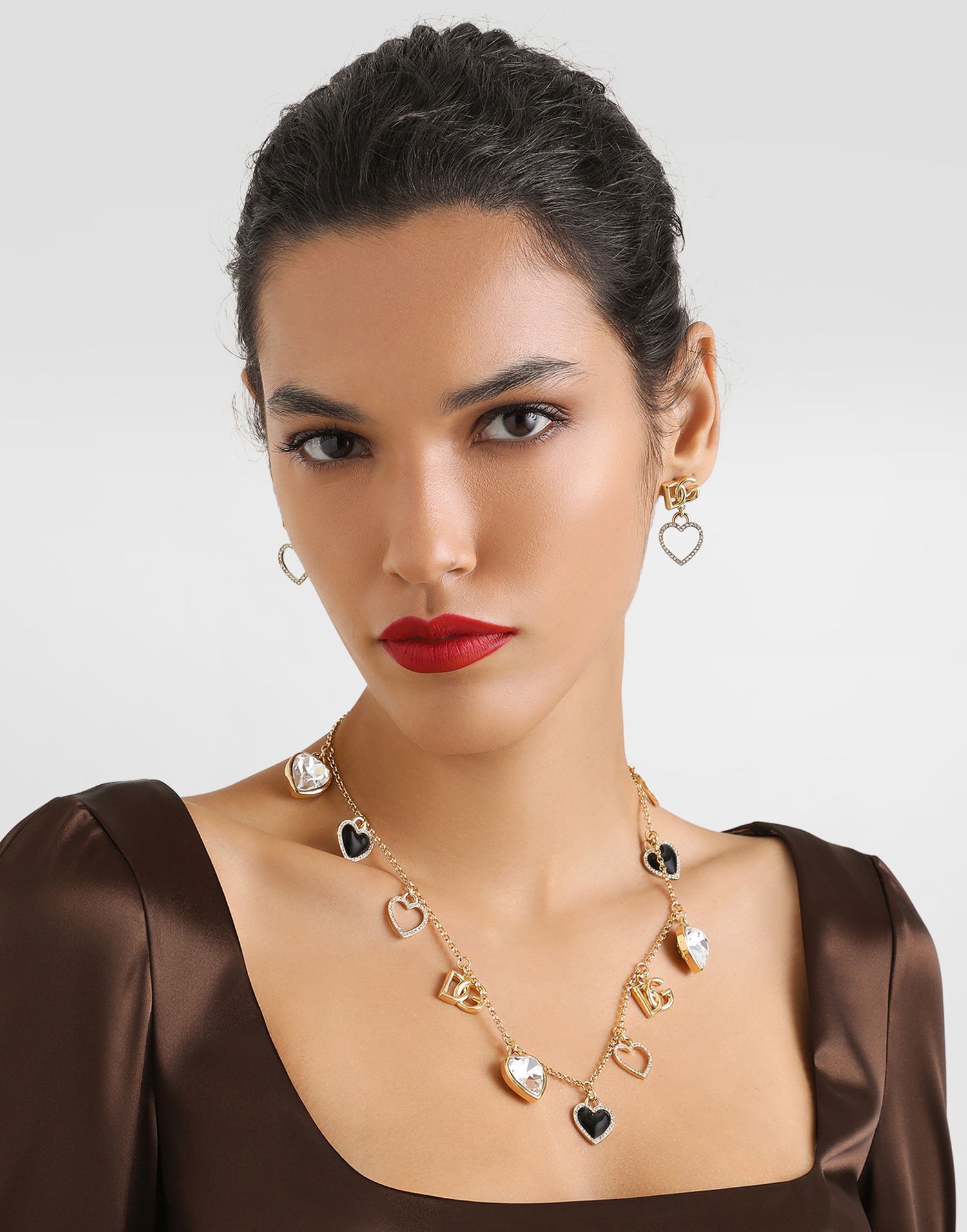 Колие Dolce & Gabbana Dolce & Gabbana Hearts Gold Metal Necklace Металик | WNR6I2W1111ZOO00, 1