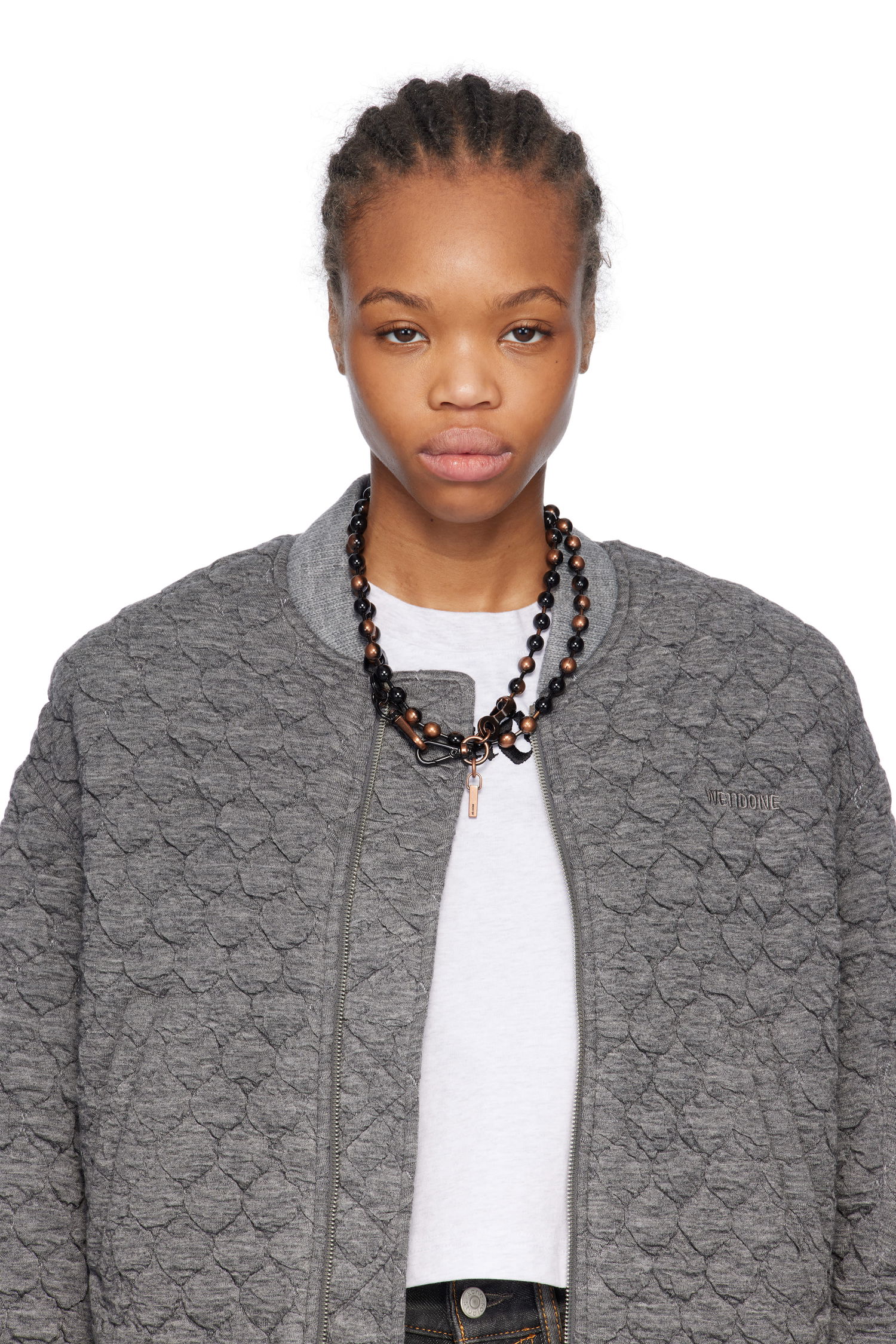 Колие We11done We11done Ball Chain Necklace Черно | WD-AJ0-25-588-U-BK, 1