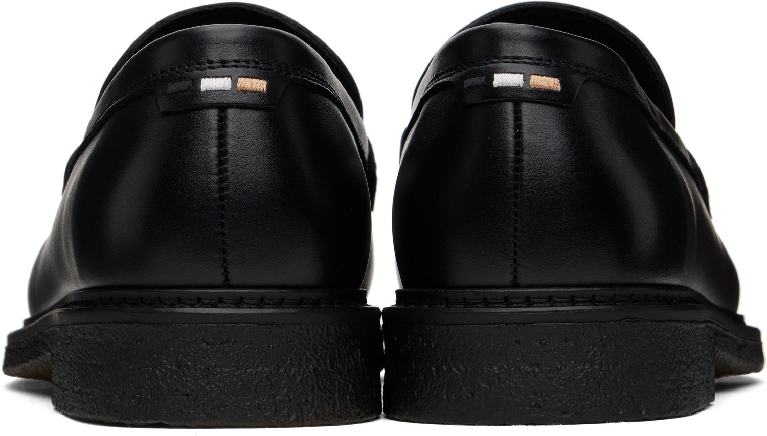 Кецове и обувки BOSS BOSS Polished Leather Loafers Черно | 50536162, 1
