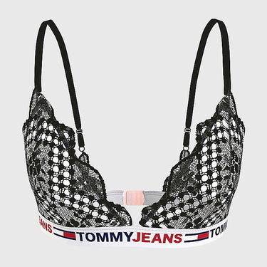 Сутиен Tommy Hilfiger Unlined Lace Triangle Bra Черно | UW0UW03829 BDS, 3