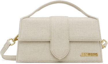 Чанта през рамо Jacquemus Les Classiques 'The large Bambino' Linen Top Handle Shoulder Bag Бежово | 22HBAW00007AW00094, 0