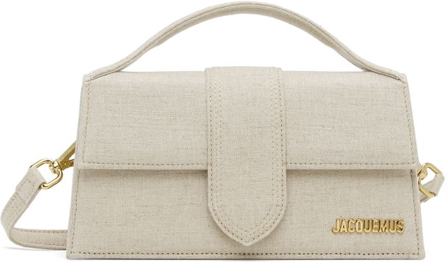 Les Classiques 'The large Bambino' Linen Top Handle Shoulder Bag