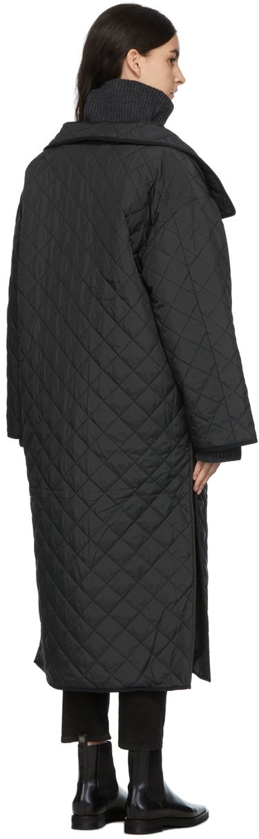 Пухо яке TOTEME TOTEME Quilted Wrap Coat Черно | 213-112-732, 2