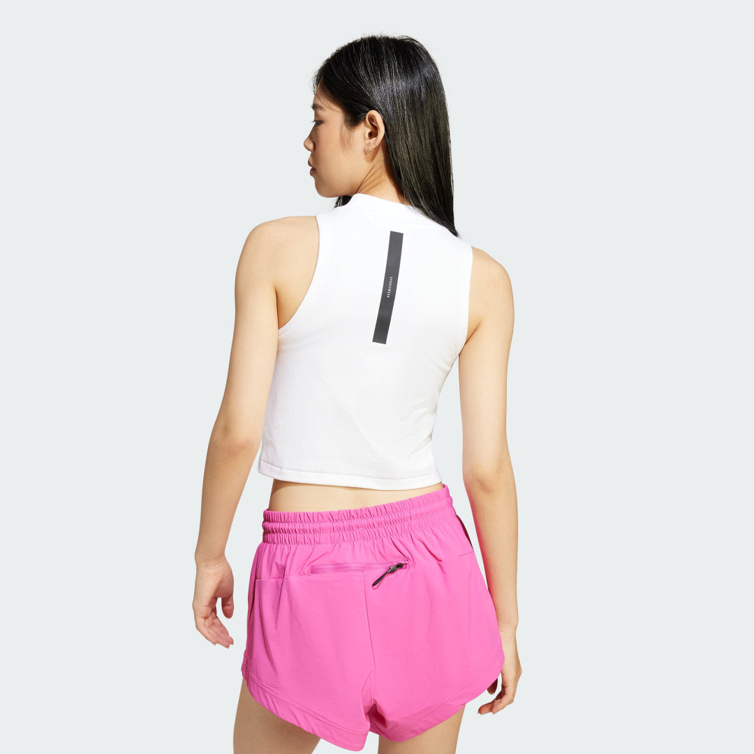 Потник adidas Performance Cropped Mock Neck Training Tank Top Бяло | JX4316, 1
