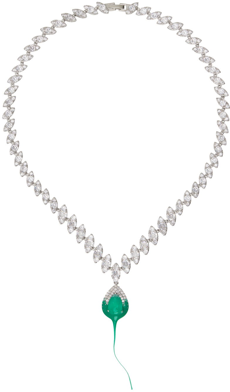 Колие Ottolinger Ottolinger Dip Diamond Necklace Зелено | 2500612, 0