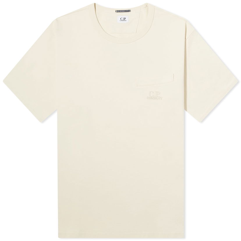 Тениска C.P. Company 30/2 Mercerized Jersey Twisted Pocket T-Shirt in Pistachio Shell Бежово | CMTS123A-006203W-402