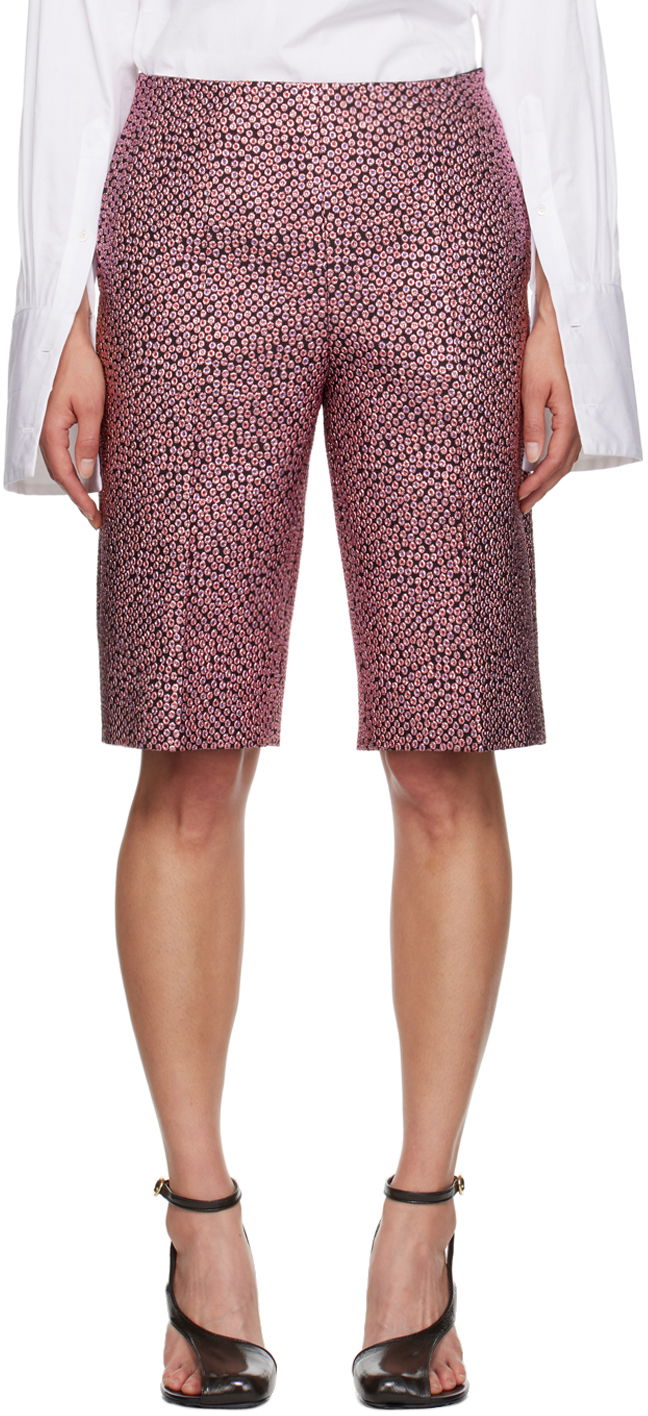 Къси панталони Dries Van Noten Jacquard Shorts Розово | 242-010930-9165