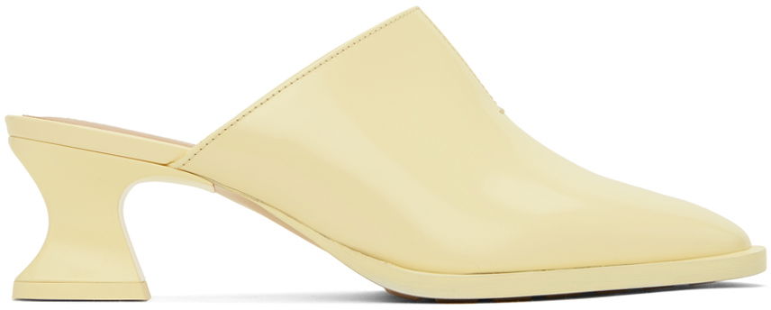 Кецове и обувки Bottega Veneta Cha-Cha Sculpted Heel Mules Жълто | 787035 V4BO0, 0
