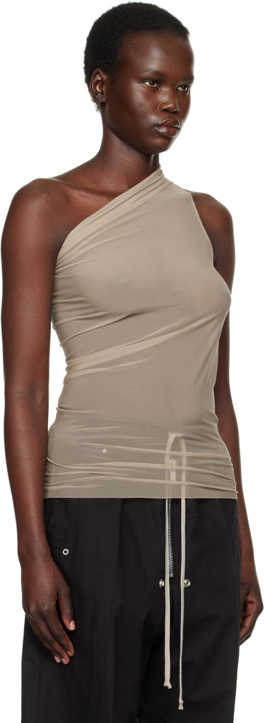 Потник Rick Owens Rick Owens Athena One-Shoulder Tank Top Зелено | RP01E7138 BZ, 4