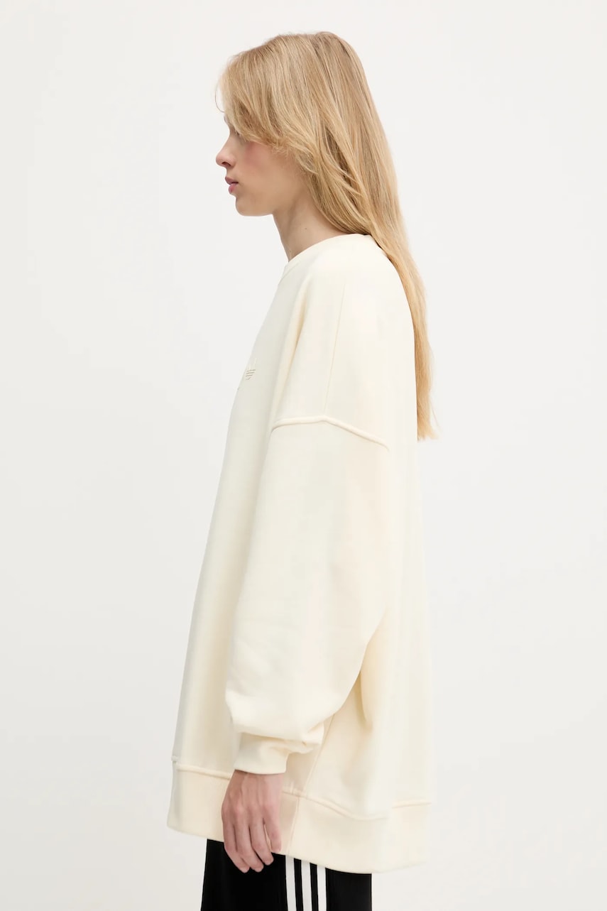 Суитчър adidas Performance Essentials Linear Oversized Crewneck Sweatshirt Бежово | JW1016, 1