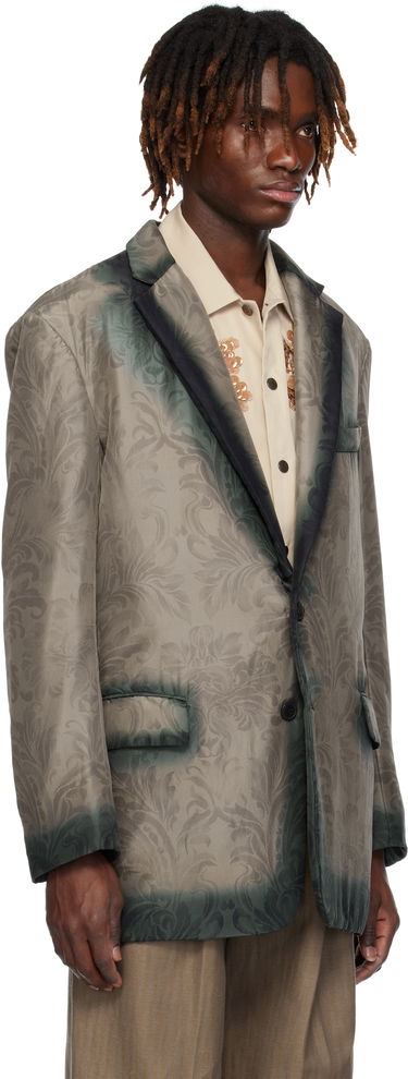 Яке Dries Van Noten Dries Van Noten Sateen Blazer Зелено | 251-020411-1199, 1