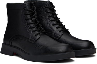 Кецове и обувки BOSS Hugo Grained Leather Boots Черно | 50552559, 3